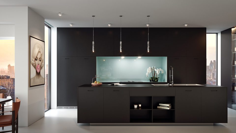 Front view of a classy kitchen counter