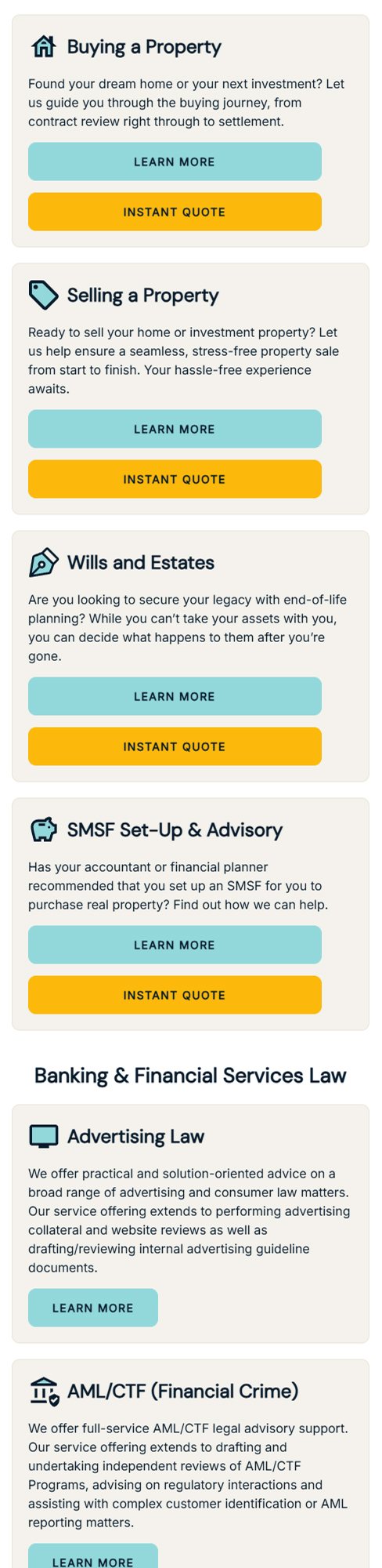 Hindsight product page mobile view