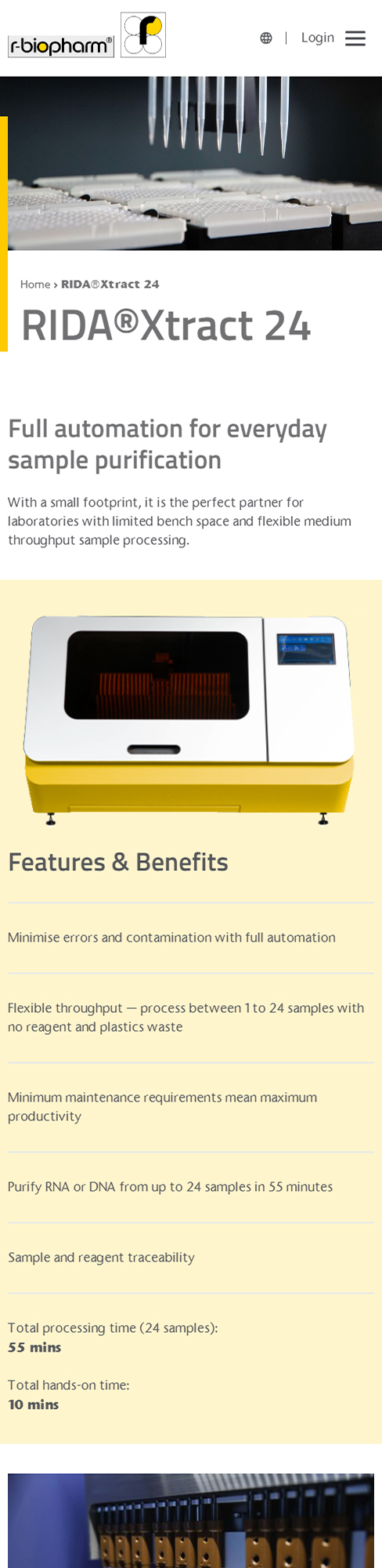 R-Biopharm website Mobile View