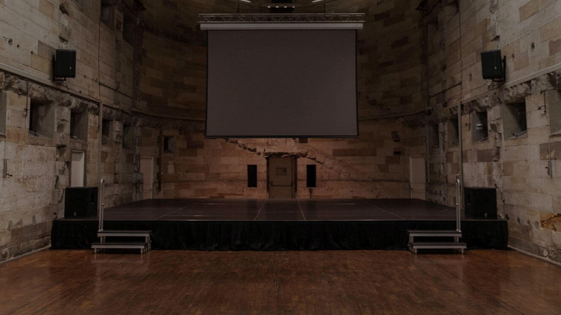 A wide view of portable stage