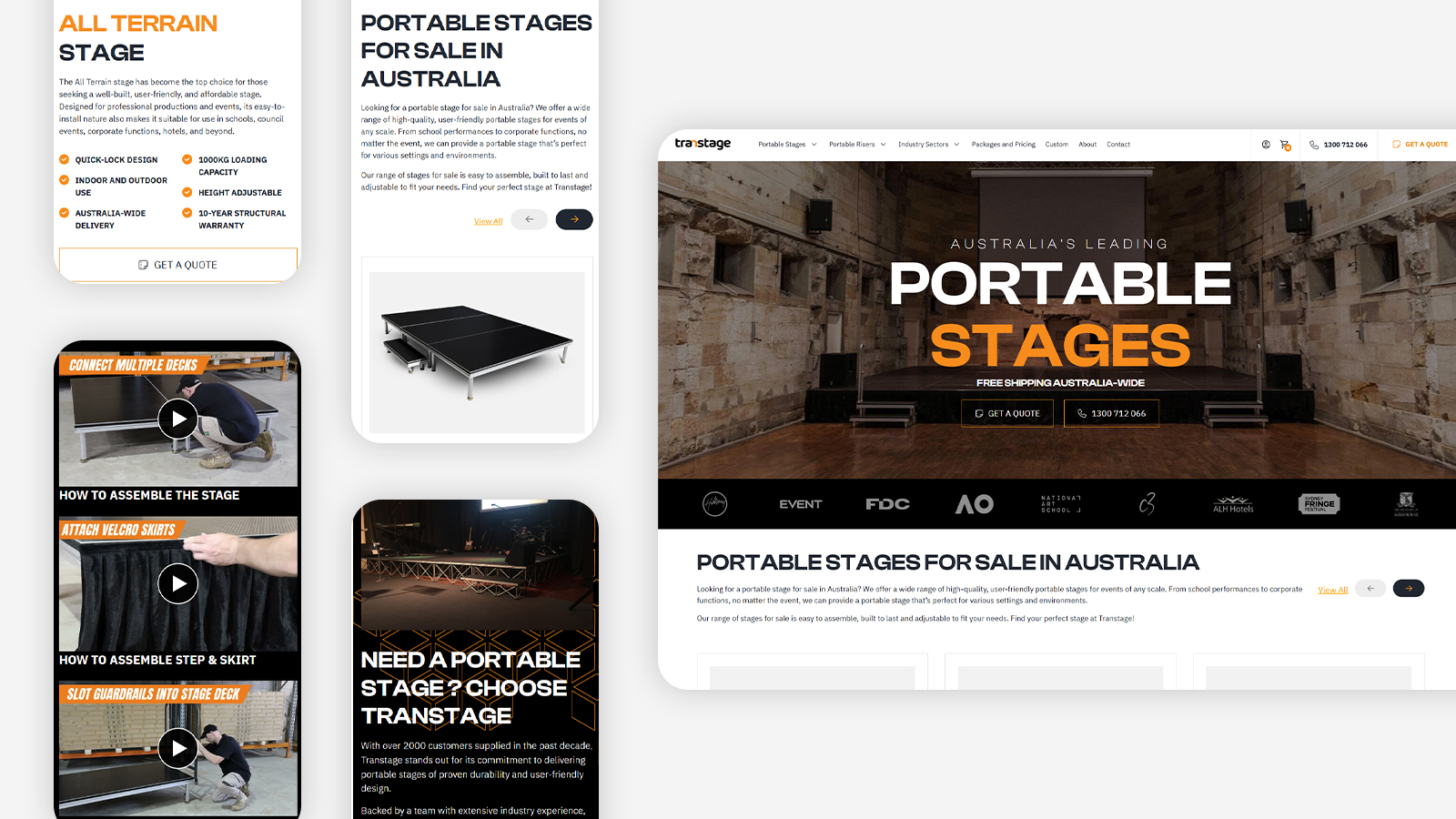 Transtage website overview