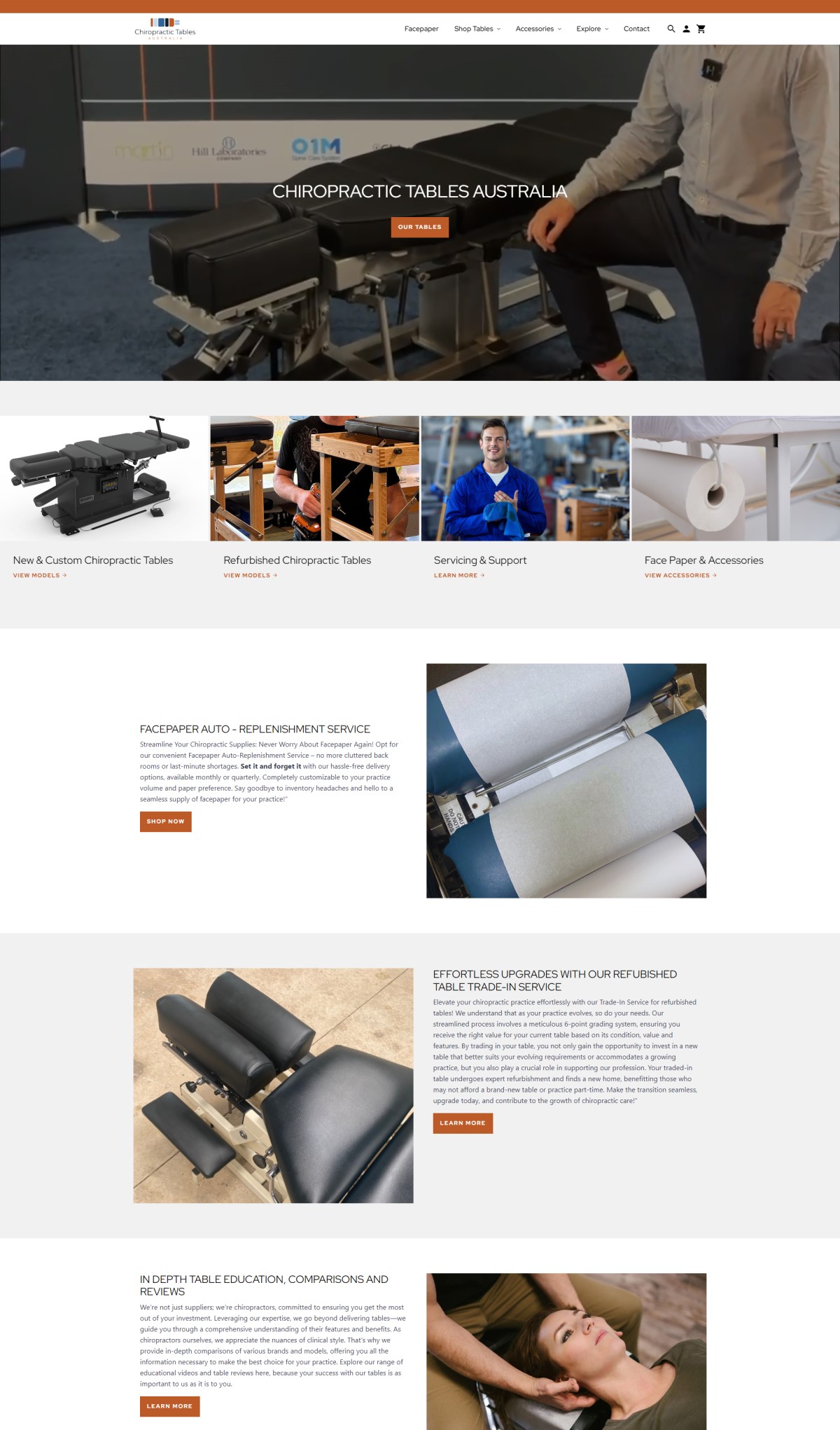 Desktop Chiro Tables Aust
