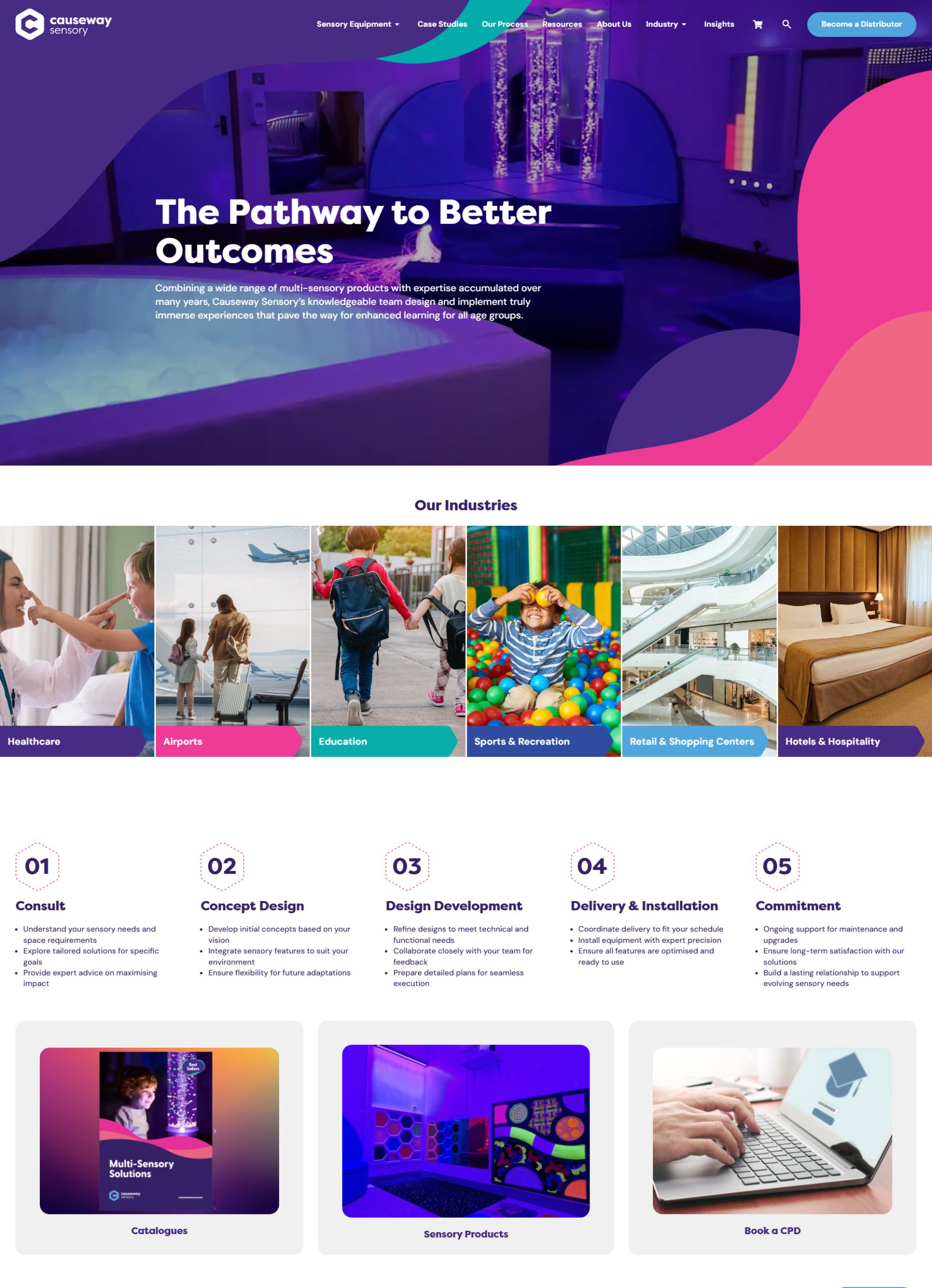 Desktop preview of Causeway Sensory custom wordpress theme