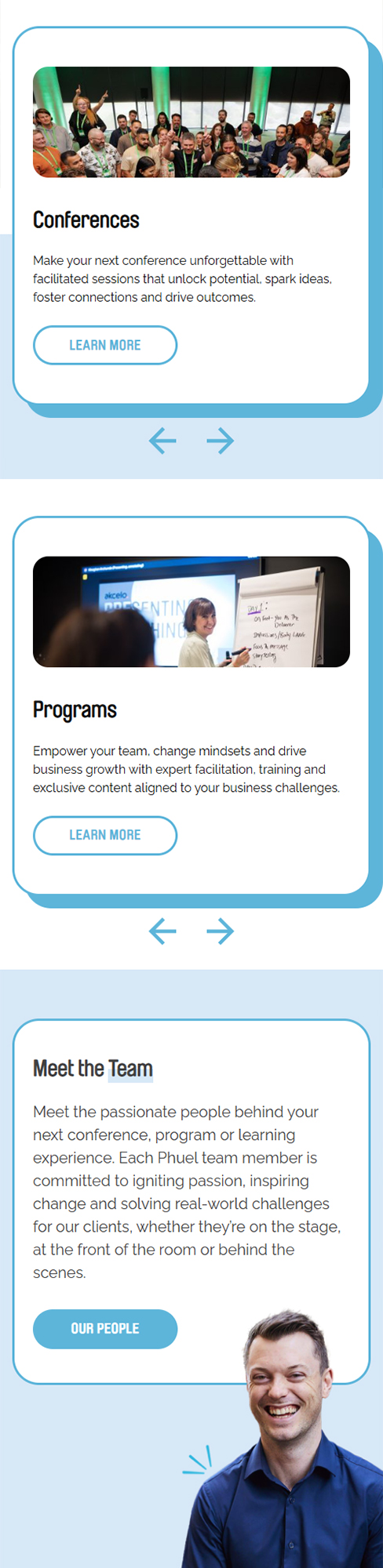 Mobile preview of the custom wordpress theme designed and developed for Phuel